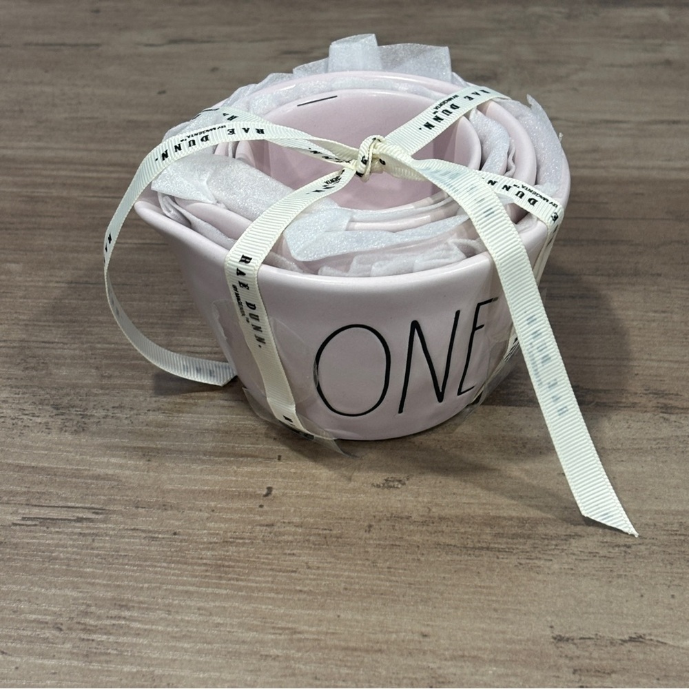 Rae Dunn Pink Ceramic Stackable Measuring‎ Cups NEW